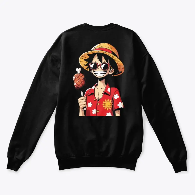 Luffy with Meat Sweatshirt